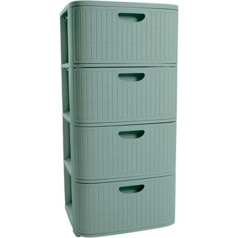 Cassettiera Domus 4 Cassetti Green Tea 40 x 40 x 80 cm