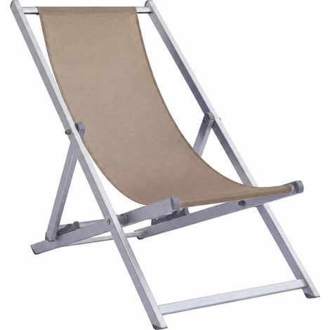 Moia Greenwood Sdraio Mare Alluminio Textilene Tortora Regolabile