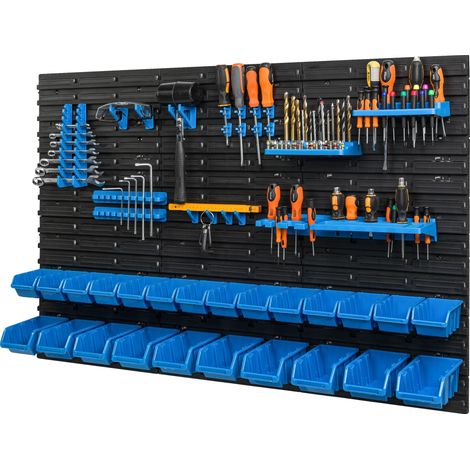Mesa de taller, 115 x 78 cm, material plástico, organización de herramientas, fácil montaje, configuración móvil. (1/5)