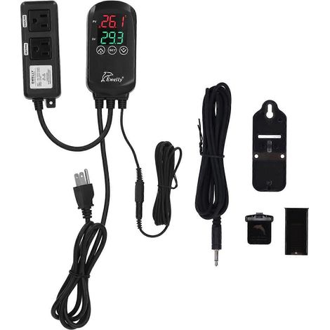Digitaler Temperaturregler mit NTC-Sensor und dualem LCD-Display