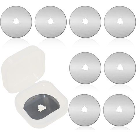 Lame de cutter rotatif de 45 mm, lot de 8 lames de rechange, lames tranchantes et résistantes, idéales pour le quilting, le bricolage, le travail du tissu et du papier, les arts plastiques et les lois