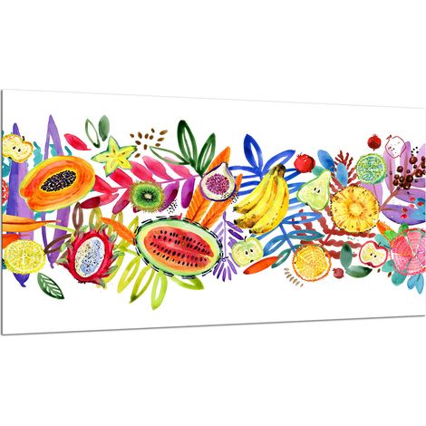 PLAQUE DE PROTECTION EN VERRE POUR CUISINIÈRE 90x52 FRUIT (1/5)