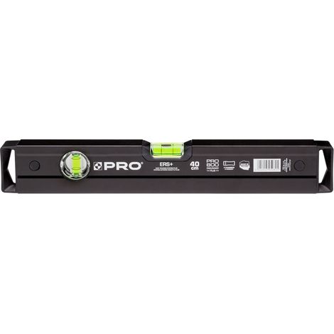 PRO800 Schwarze Wasserwaage, einseitig, gefräst, 40 cm (1/4)