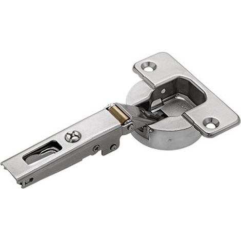 Charnière invisible clipsable pour porte épaisse – Décor nickelé – Amortisseur avec – Réglage latéral compensé – Ouverture 94° – Vendu à l'unité – Salice