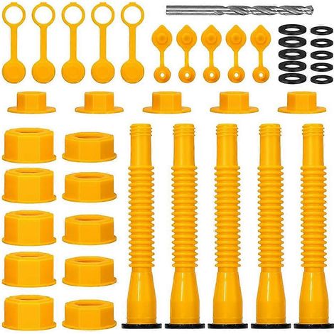 Ersatz-Ausgießer-Set für Benzinkanister, kompatibel mit 1/2/5/10-Gallonen-Benzinkanistern, flexibles Düsen-Set (1/5)