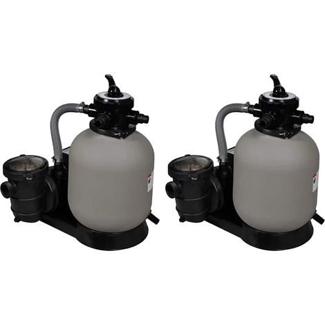 vidaXL Bombas de filtro de arena 2 unidades 600 W 17000 l/h (1/4)