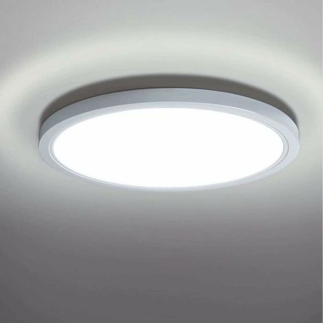 MINKUROW 20W 890LM LED-Deckenleuchte, 6500K Kaltweiß Moderne Runde Badezimmer-Deckenleuchte, Wasserdicht IP54 Schlanke Deckenleuchte für Küche Wohnzimmer Korridor Schlafzimmer Balkon