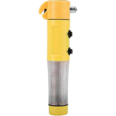 Marteau de sécurité multifonction 4 en 1 pour voiture, brise-vitre, lampe torche et coupe-ceinture (1/5)