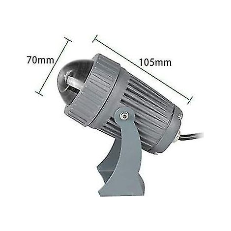 Projecteur LED extérieur unique 10 W étanche IP65, faisceau long et étroit, applique murale (couleur : blanc chaud) (1/5)