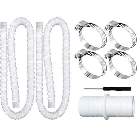 Tuyau Piscine - 32 mm - 1,5 m - Polyéthylène Dense - Pour Filtre Pompe Piscine - Lot de 2 (1/5)