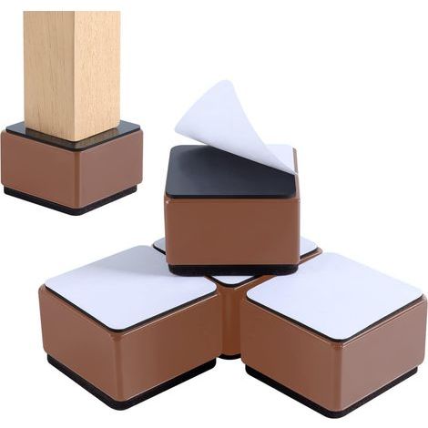 Bett- und Möbelfüße, 5 cm hoch, massive Stahlkonstruktion, Tragkraft 4.536 kg, Tisch-, Stuhl- oder Sofafüße, 4er-Set (1/5)