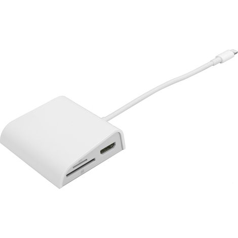 Adaptateur convertisseur HDMI 1080p/carte mémoire/carte de stockage/2 ports USB/chargeur pour iPhone (1/5)