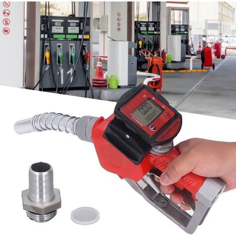 Automatischer 1-Zoll-BSP-Einspritzventil (rot), 25-mm-Düse, selbstabschaltendes Einspritzventil aus Aluminiumlegierung für Diesel und Benzin, maximale Durchflussmenge 60 Liter/Minute (1/5)