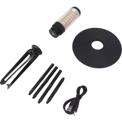 Lampe Camping LED Rechargeable 2000mAh Étanche avec Trépied et Toit Imperméable, Blanche, Portable pour Tente et Extérieur (1/5)