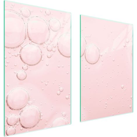 Assiette de protection en verre pour la cuisine 65x52 rose (1/5)