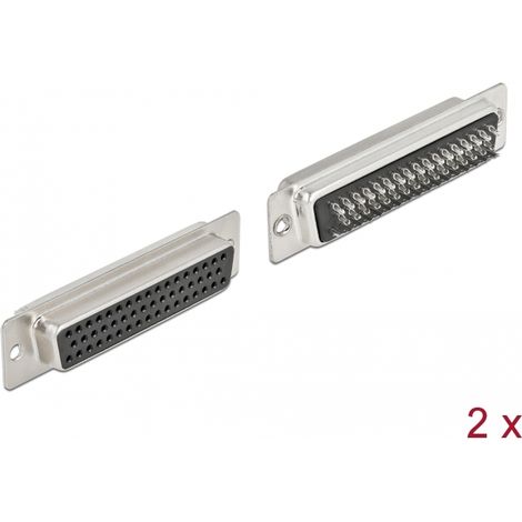 Delock Pin de metal hembra D-Sub HD 50, versiÃ³n para soldar, 2 piezas