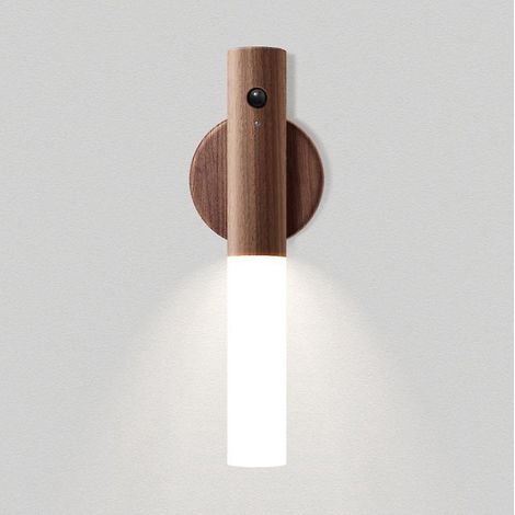 veilleuse Intelligente Induction Pour Le Corps Humain Led - Couleur Noyer, Chargement De La Lumire Automatique De L'armoire Induction Du Couloi (1/5)