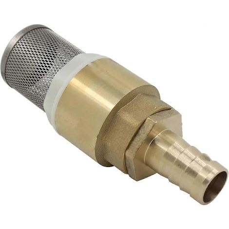 Valvola di non ritorno in ottone con filtro e raccordo per tubo di alimentazione pompa acqua – oro – filettatura 1/2" – 12 mm (1/3)