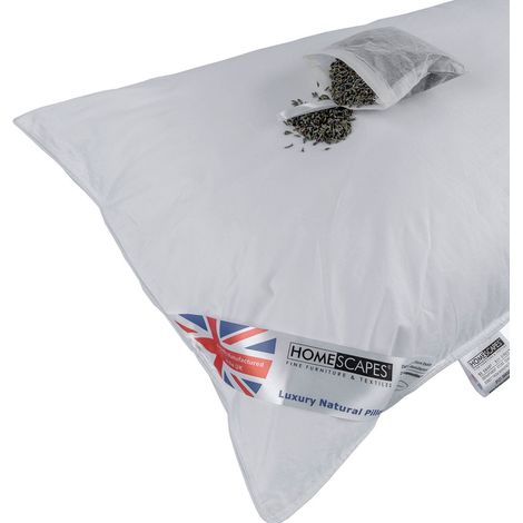 HOMESCAPES Super Microfibre Lavender Pillow with Dried Lavender Insert (1/5)