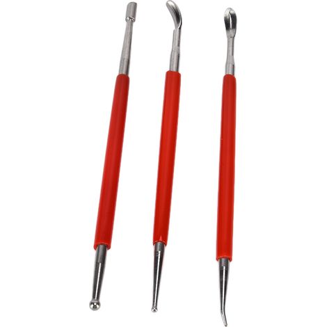 Lot de 3 stylos à pointiller double pointe, grande polyvalence d'utilisation, durables et adaptés à la sculpture et au modelage. (1/5)