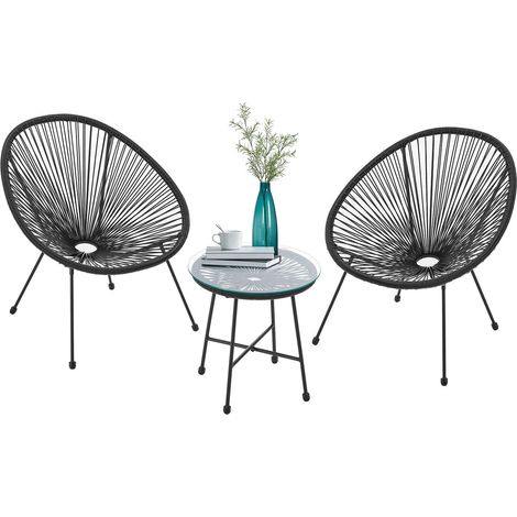 Set di mobili da balcone Ostana 3 pezzi