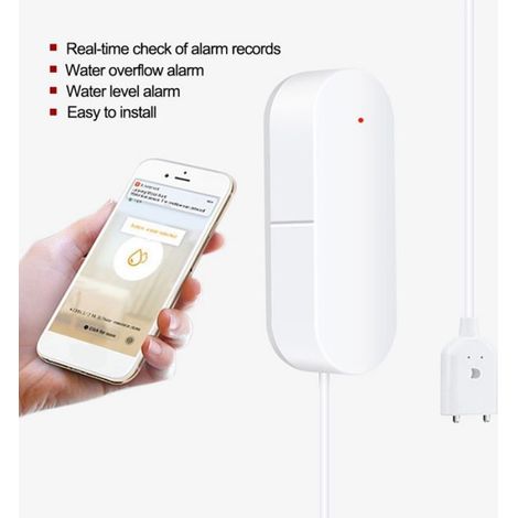 1 Détecteur de fuite d'eau, alarme inondation Wifi Tuya, compatible Google Home, pour cuisine salle de bain (1/5)