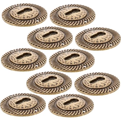 Lot de 10 cache-serrures décoratifs en alliage zinc, design (1/5)