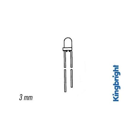 Led lampeggiante verde diffondente 3mm (1/2)