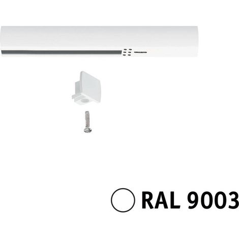 Extrémité d'alimentation URail 161x18mm max. 1000W plastique blanc signal