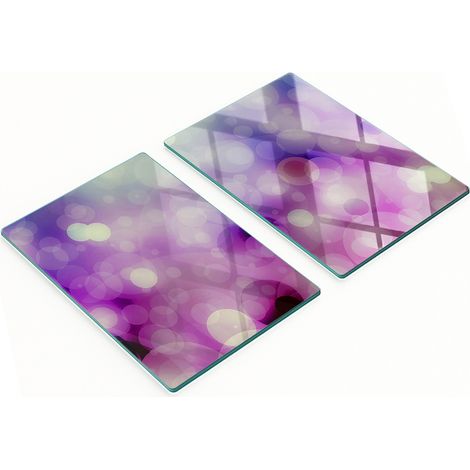 Dekorative Schneidebretter aus gehärtetem Glas, lila Kreise, 2 x 40 x 52 cm (1/5)