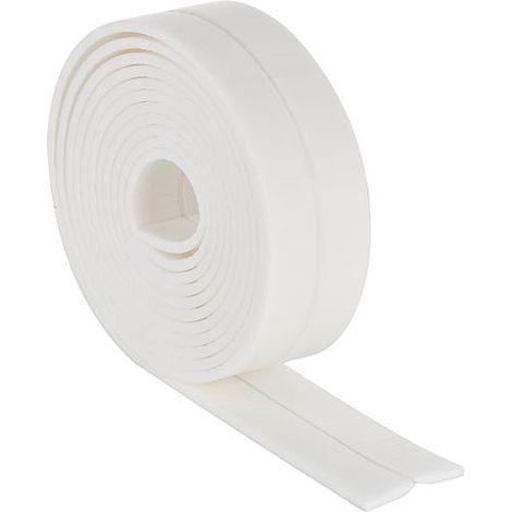 Bande d´isolation bord baignoire 3.300 x 50 x 4 mm - blanc bande PE autocollante (1/2)