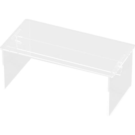 Acryl-Aufbewahrungsregal, U-förmiger Tisch-Präsentationsständer, höhenverstellbarer transparenter Schrank, Aufbewahrungsfächer und stapelbare Aufbewahrungsmöglichkeiten. (1/5)