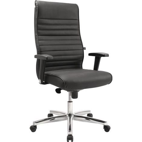 Sillón  de  dirección  cuero  negro  negro  con  reposabrazos  440-550mm  TOPSTAR (1/2)