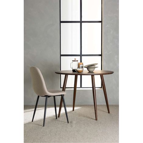 Sanford table de salle à manger Ø100cm marron. (1/4)