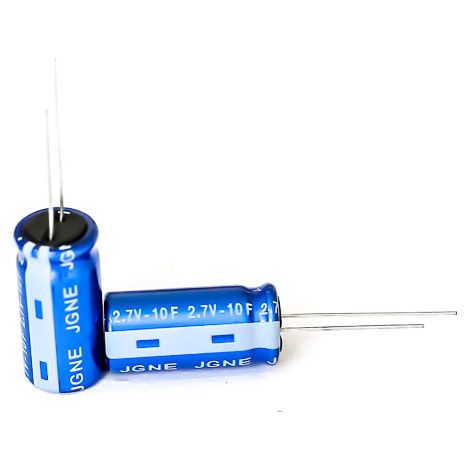 Supercondensateur, 10F, 2.5V c.c., Traversant, -40 °C +70 °C