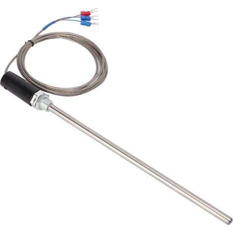 M12-Thermoelement-Sonde PT100 Edelstahl-Temperatursensor 200 mm 0–400 °C 2 m (1/5)