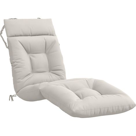 Cojín de Tumbona VIANEN 100% Poliéster Blanco 200 x 50 x 8 cm vidaXL (1/5)