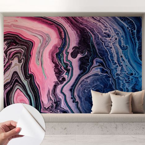 Papier peint adhésif autocollant pour salon chambre à coucher tendance et originale Tourbillons colorés 208x146 cm (1/5)
