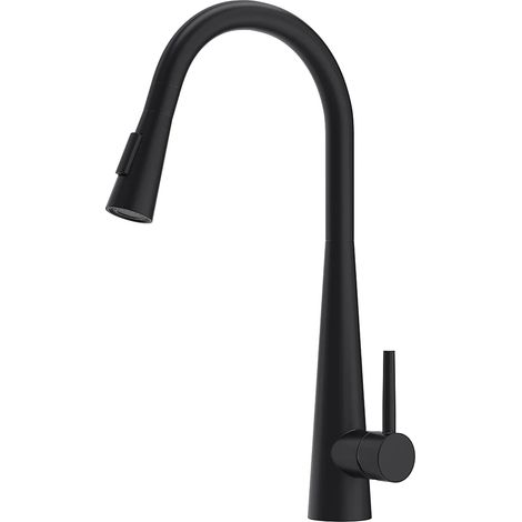 Rubinetto per cucina con doccetta estraibile in Acciaio inossidabile Nero opaco - RONA (1/5)