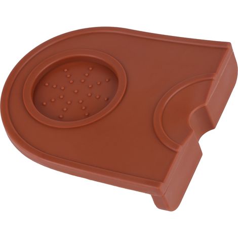 Schwarze, multifunktionale, verdickte, rutschfeste Silikonmatte für Kaffeetamper (Braun) (1/5)