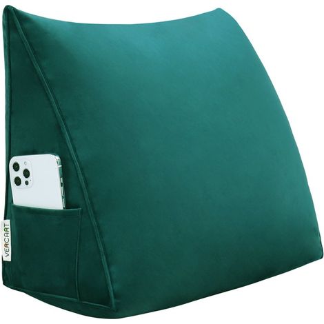 VERCART Grande cuscino per la lettura a cuneo, cuscino lungo per la schiena, cuscino decorativo per la testata del letto, cuscino triangolare per il posizionamento del corpo per il daybed o il divano (1/5)