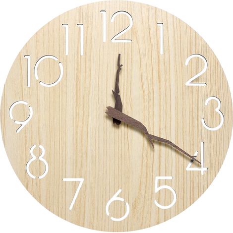 Orologio da parete silenzioso: orologio da parete in legno senza ticchettio, orologio da parete dal design moderno, orologio da parete 3D, orologio da parete decorativo per cucina, ufficio, soggiorno,