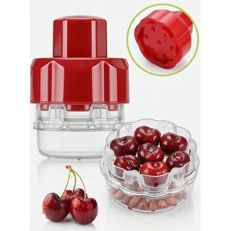 Dénoyauteur de cerises 7‑en‑1 à pression pratique pour cuisine, outil efficace référence YTJ7‑001 pour fruits variés (1/5)