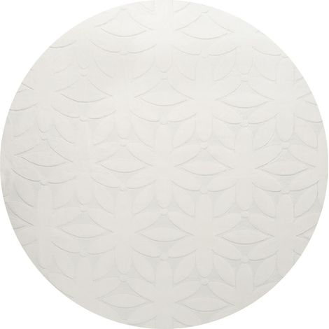 Tappeto Rotondo Bianco Sporco in Jacquard ø 160 cm Hood (1/5)