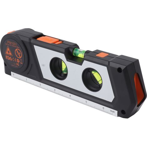 Niveau laser miniature de haute précision, outil de nivellement horizontal à bulle, petit ruban à mesurer