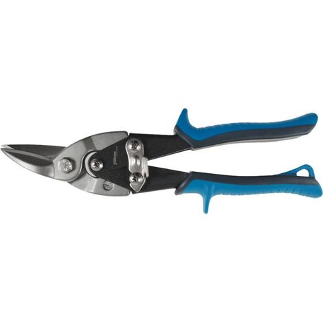 Awtools WX7961 tijeras para chapa izquierda, corte preciso de láminas metálicas, hojas de acero endurecido, mango antideslizante ergonómico, para uso profesional y bricolaje