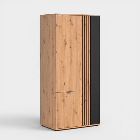 Armoire 3 portes Vabres avec penderie et étagères (1/3)