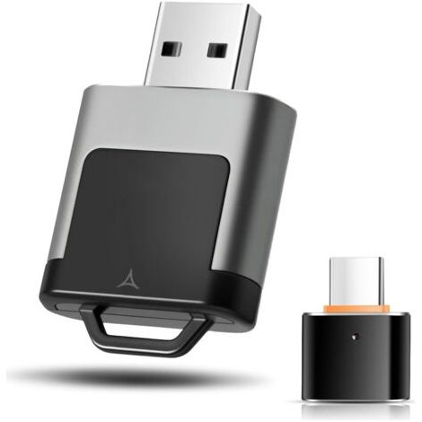 Adaptateur sans fil CarPlay pour iPhone, convertit CarPlay filaire en CarPlay sans fil, compatible avec les voitures à partir de 2016 et iOS 10+, USB/Type-C, Plug & Play, sans retard (1/5)