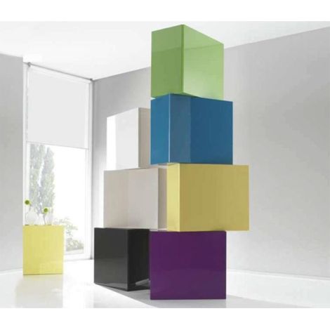 Mobile Pensile cubo ad 1 anta COLORS BIANCO (1/4)