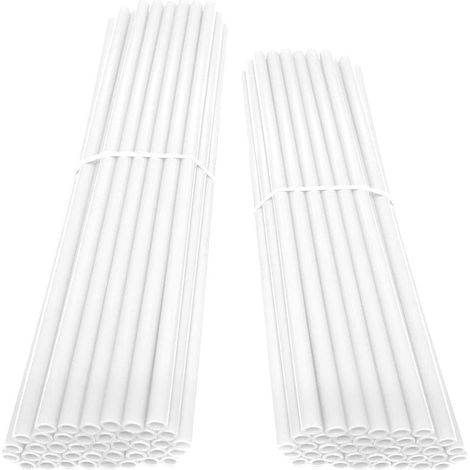 76x Couvre rayon roue avant arriere jante tube paille fendue 190mm 210mm vélo cyclomoteur moto cross enduro dirt, blanc (1/3)